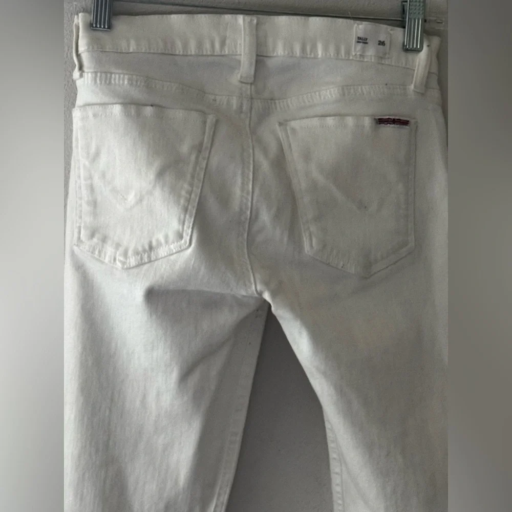 Hudson Jeans Tally Crop white jeans rolled cuffs‎ skinny Sz 26